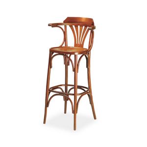 Strauss SGA, Wooden stool with armrests, Viennese style
