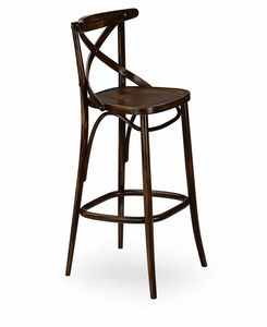 V15SG, White wooden stool