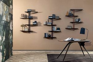 ALBATROS
 libreria, Bookcase with shelves in painted metal and wooden structure