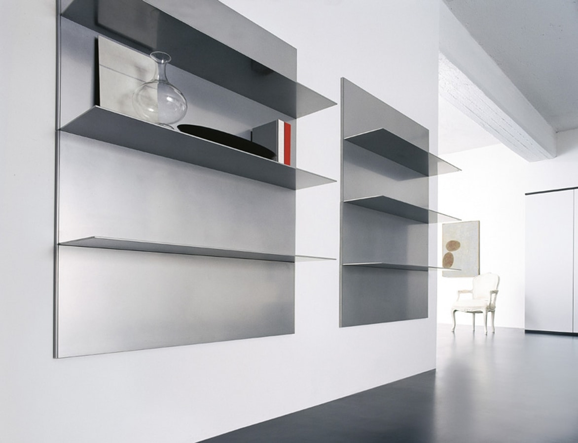 ALL comp.02, Composition of shelves for the modern home, in aluminum