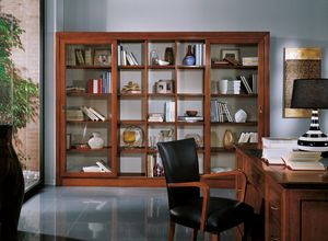 Art. 413, Classic bookcase with sliding doors