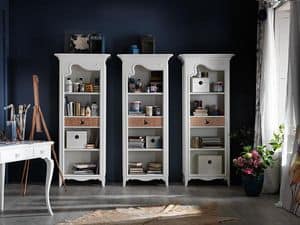 Art. AX402, Bookcase with drawer, with Provencal style