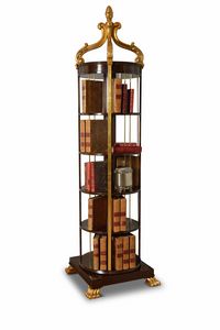 Art. LB 08040, Revolving wooden bookcase