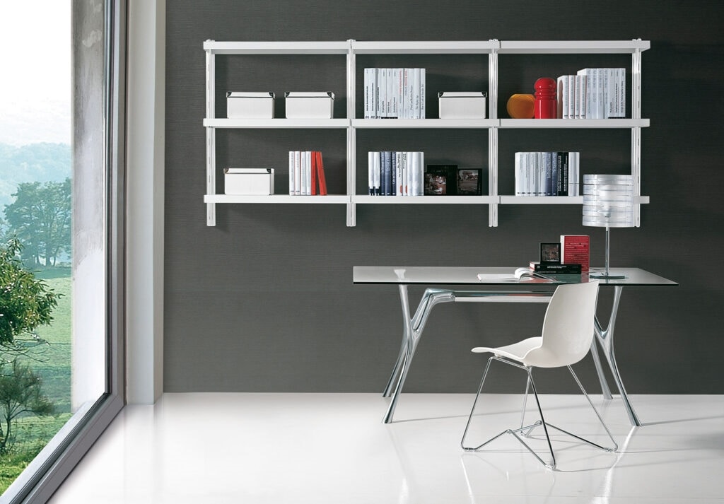 Big wall unit, Modern library for the office and home