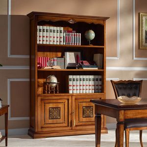 Bookcase ANTEH6176, Two-door bookcase with Iris inlay