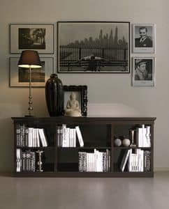 Celine, Inlaid bookcase, in cherry, for classic living room