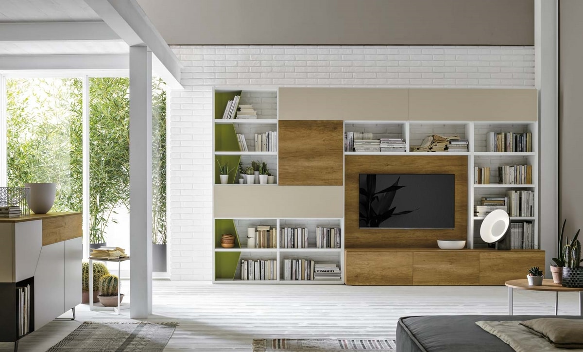 Bookcase with hidden desk IDFdesign