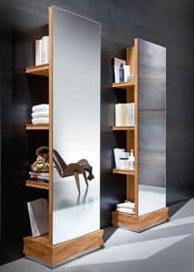 Diamante Art. 38.760, Bookcase with mirror, made of walnut wood