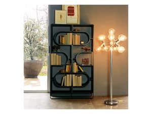 DNA, Bookcase made of black painted steel