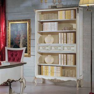 Eternity - Romantiche Atmosfere ROM727, 3-drawer open bookcase with carved details