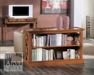 Giove bookcase, Low bookcase in solid wood