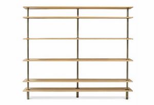 Legs Bookcase, Crystal and brass bookcase