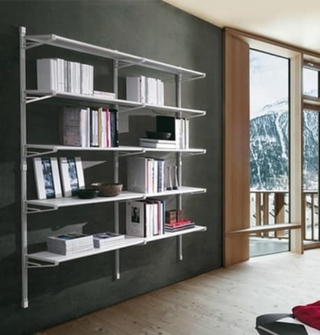 Socrate home, Mobile for books with glass shelves, for home use