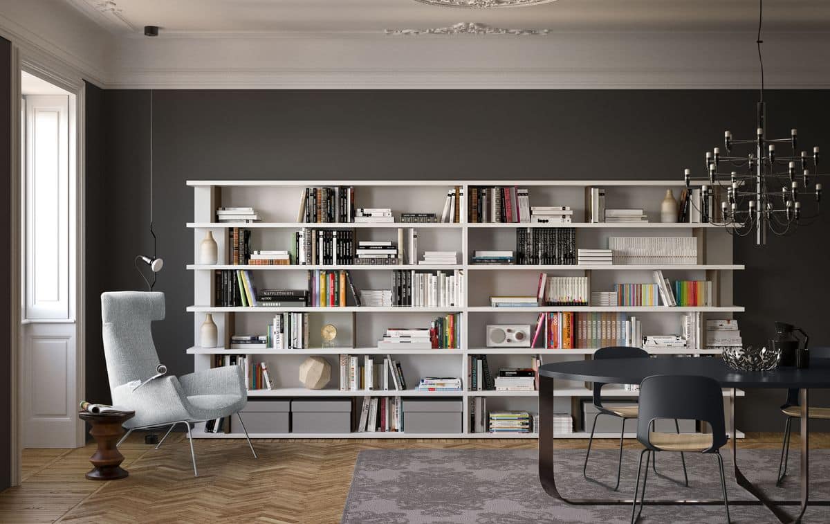 Spazioteca SP028, Free standing bookcase ideal for modern environments