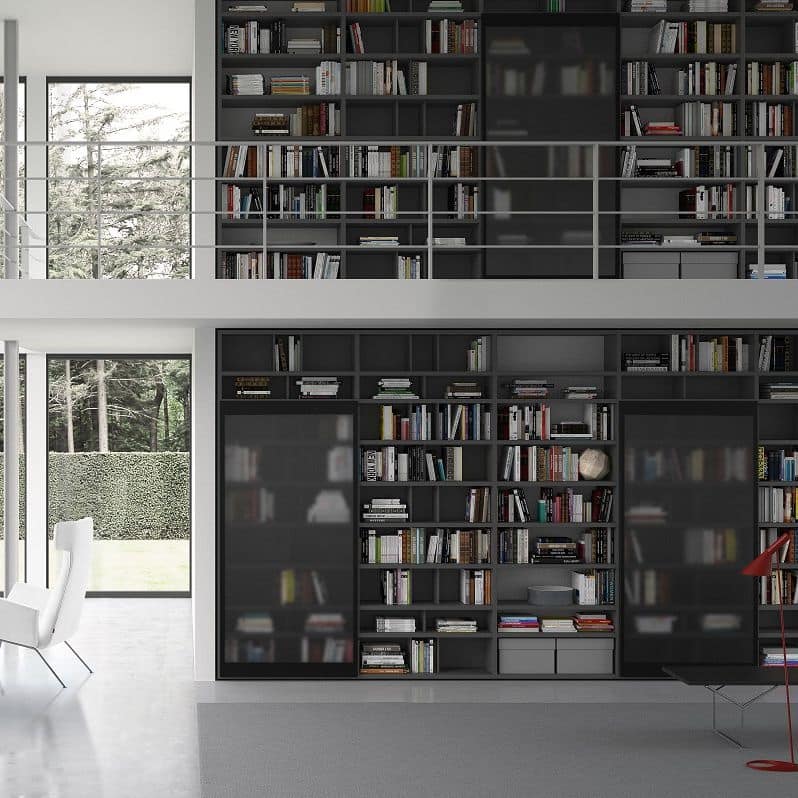 Spazioteca SP018, Modular bookcase, in modern style, for office