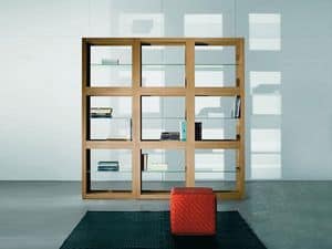 Teca comp.02, Elegant bookcases Library