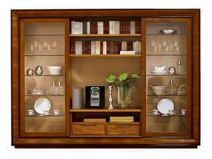 Topkapi CH.0062, Bookcase with 2 sliding glass doors