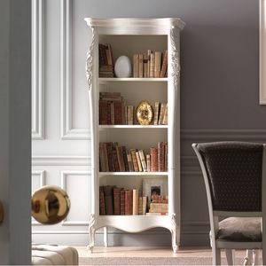 Venere VENERE1020T, Classic white lacquered bookcase