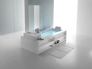 Sensual 250, Bath with steel column, for modern spas