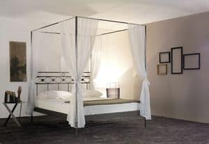 Divina canopy bed, Double bed with iron canopy