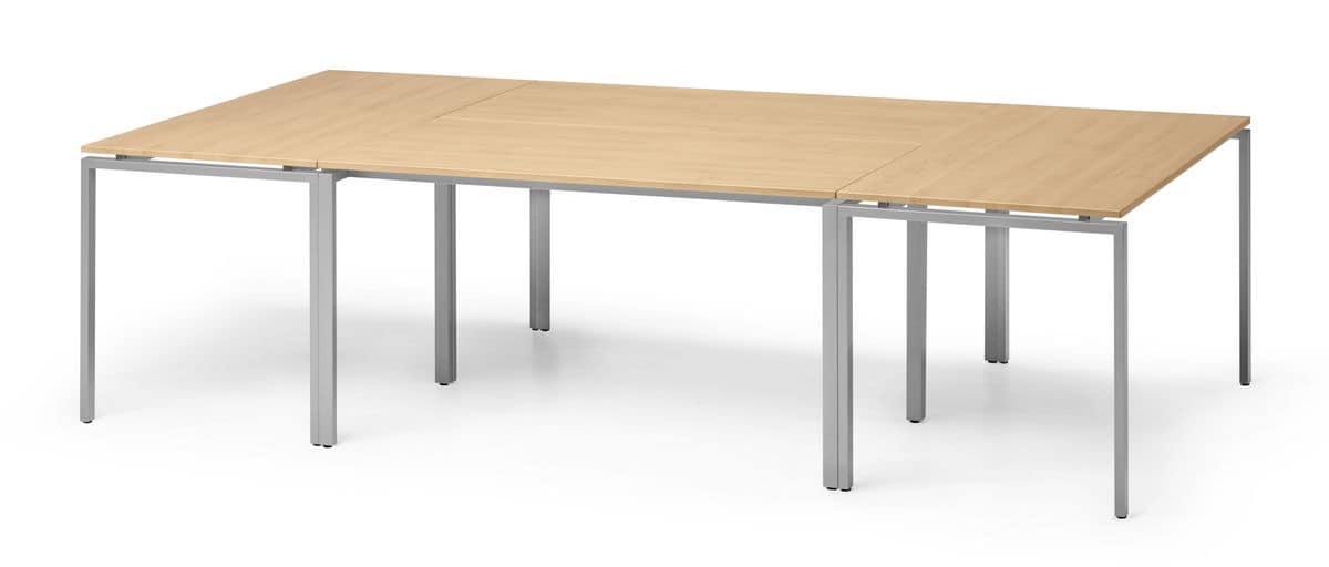 KUDOS 960, Rectangular table in painted metal, for office
