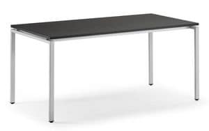 KUDOS 980, Rectangular table in metal and laminate, for meeting rooms