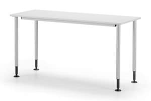 SYSTEM 790, Simple metal table with adjustable feet, for office