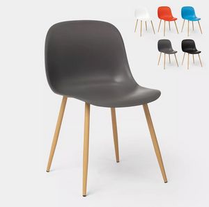 Modern design chair for kitchen bar restaurant with wooden legs Sleek SC735BPP, Modern design chairs