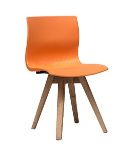 WEBBY 333P, Wooden chair with nylon shell
