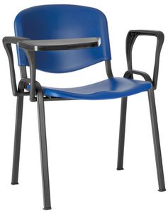Conferenza polypropylene, Chair for large hall, space-saving, with polypropylene seat