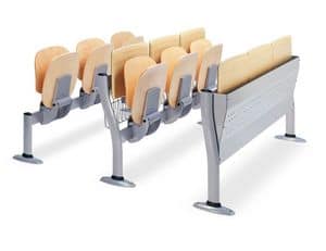 Copernico, Seats for university classrooms, in wood and metal