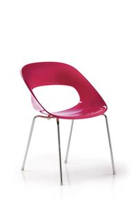 Ella 985, Colored plastic chair for waiting room