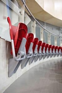 Gate Gradone, Seating system with vertical anchor, for stadiums