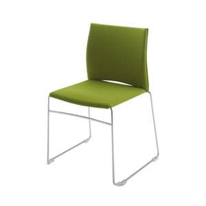 Wind, Chair for meetings and conferences, padded, stackable