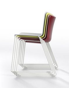 Zaza SL, Stackable chair with sled base