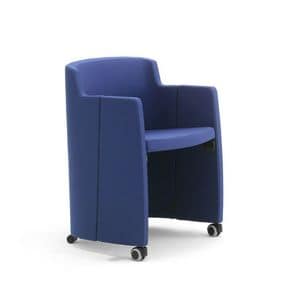 Clac, Tub armchair on wheels for waiting rooms