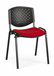 Stella fori 100, Stuffed chair for lecture halls, stackable