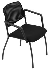 Universal net 4 legs, Stackable chair with mesh backrest, for conference room