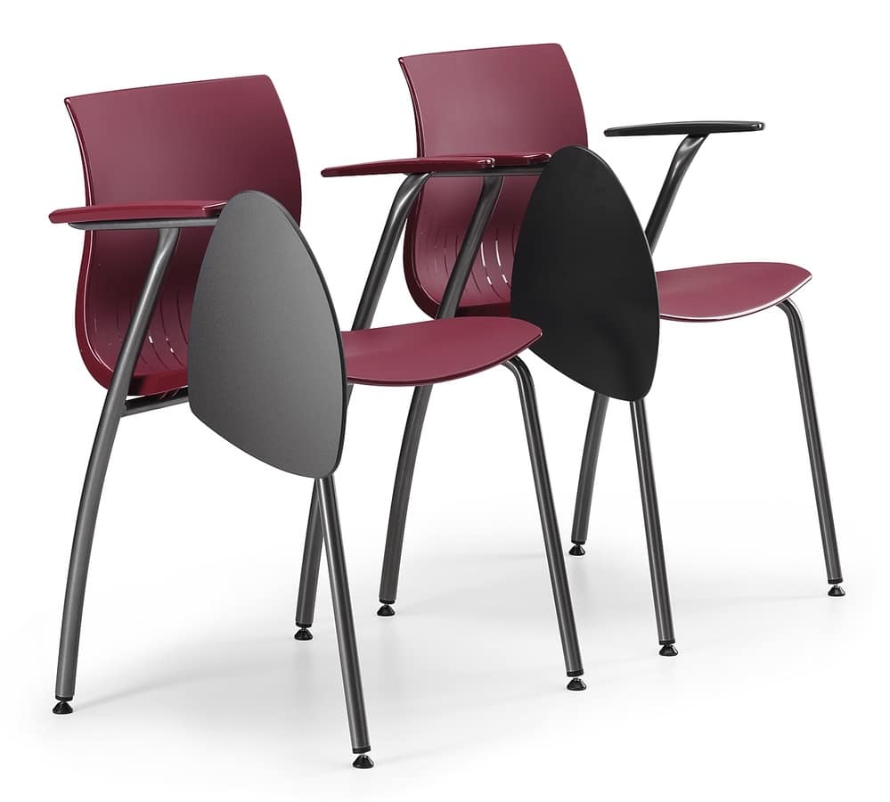 WEBBY 338 TDX, Conference chair in metal, with plastic shell