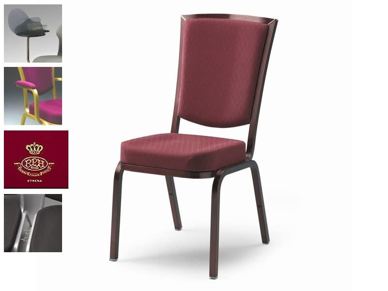 Como 65/2, Fireproof chair for conferences and meetings, customizable