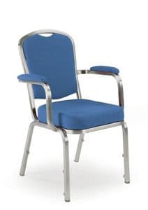 Fiora 60/5A, Chair with armrests, banquet and conference facilities, stackable