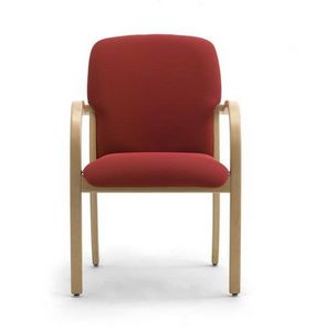 Kali 68551, Padded wooden chair, fire retardant coating