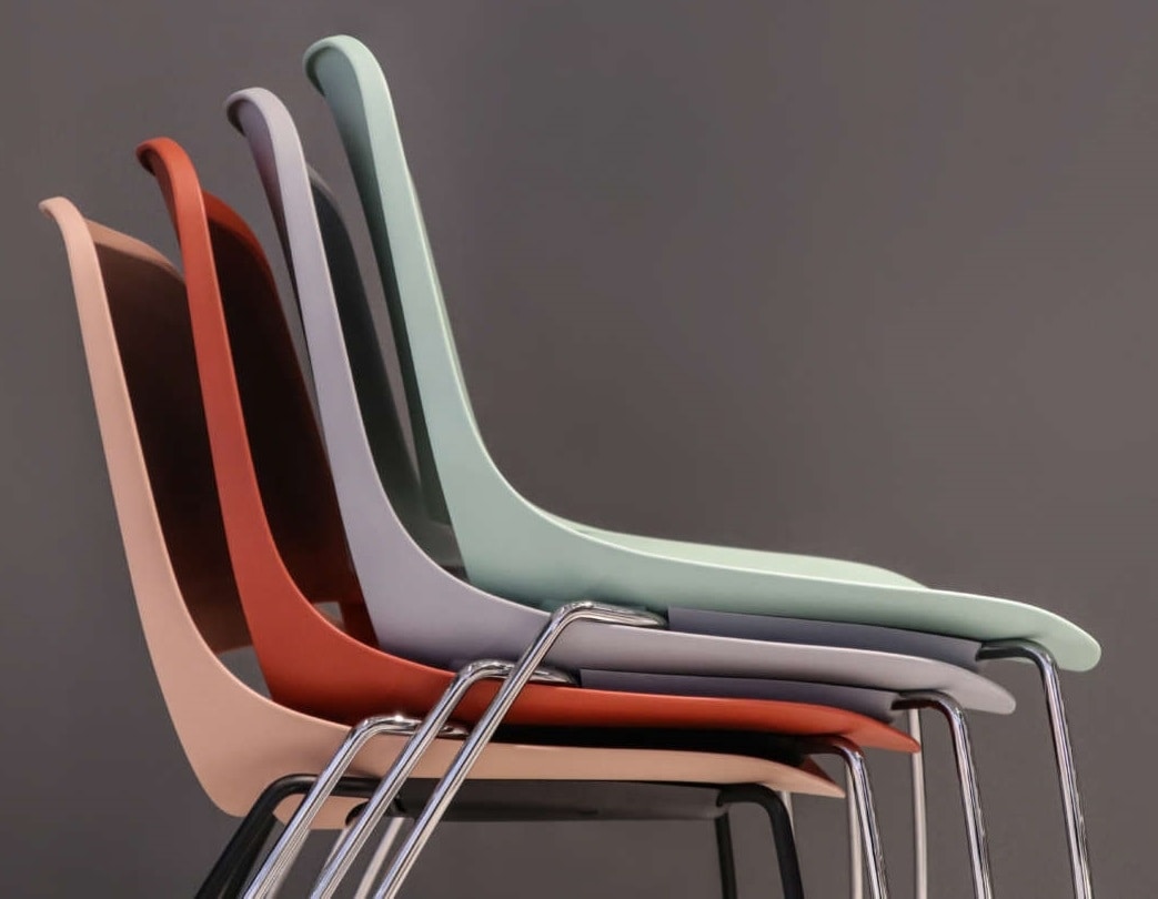 Meeting - T, Stackable chairs with sled base
