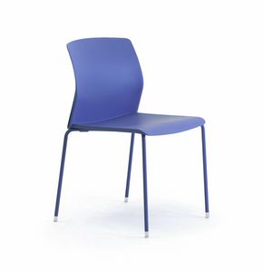Ocean 4G, Metal chair with plastic shell, for classroom and training