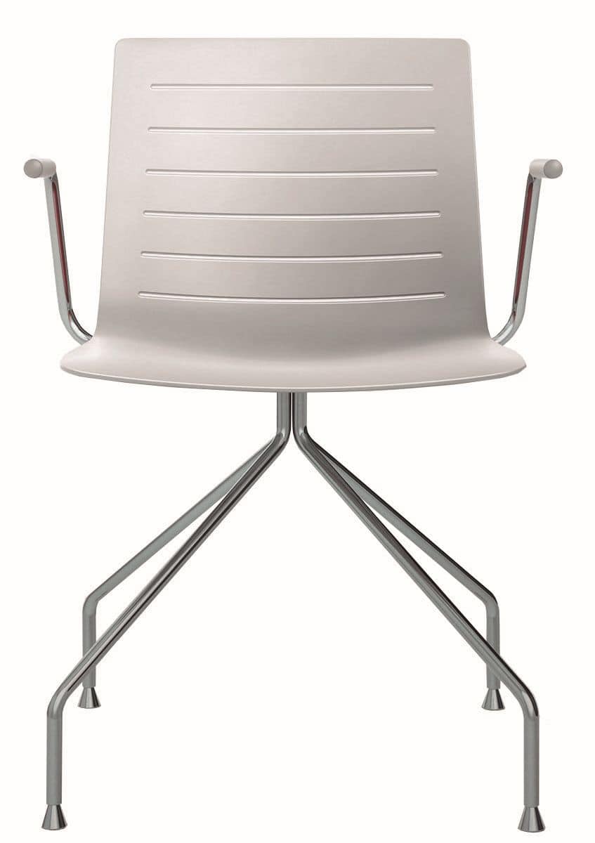 Slim 03A, Chair with arms ideal for meeting room