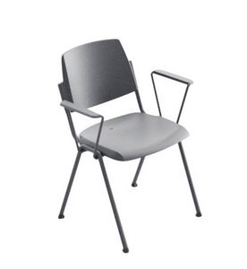 Wampa with armrests, Stackable chair for conference rooms, training and courses
