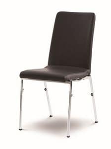 Evosa Congress 08/4, Steel chair extremely comfortable, contoured seat, for conference rooms