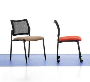 Urban Air 01, Upholstered chair, with net back, for conference