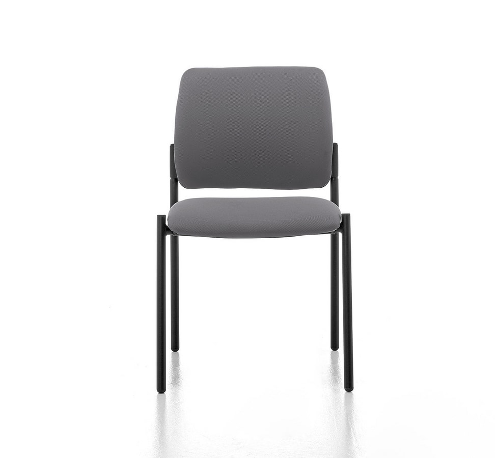Urban Soft 01, Metal upholstered chair, for conference