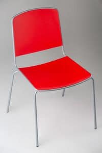 Vea, Chair with metal structure for conference rooms